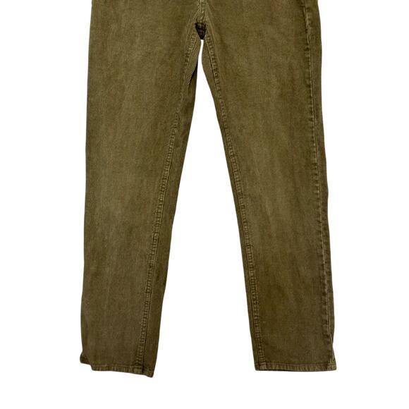 RVCA Boys Daggers Corduroy Pants 5 Pocket Button Fly Stretchy Olive Kids 27 NWOT - Picture 6 of 9